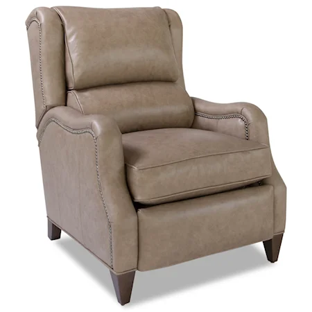 Transitional Power Recliner with Nailhead Trim